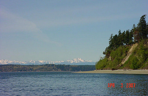 The Olympic Mountains Over Carr Inlet